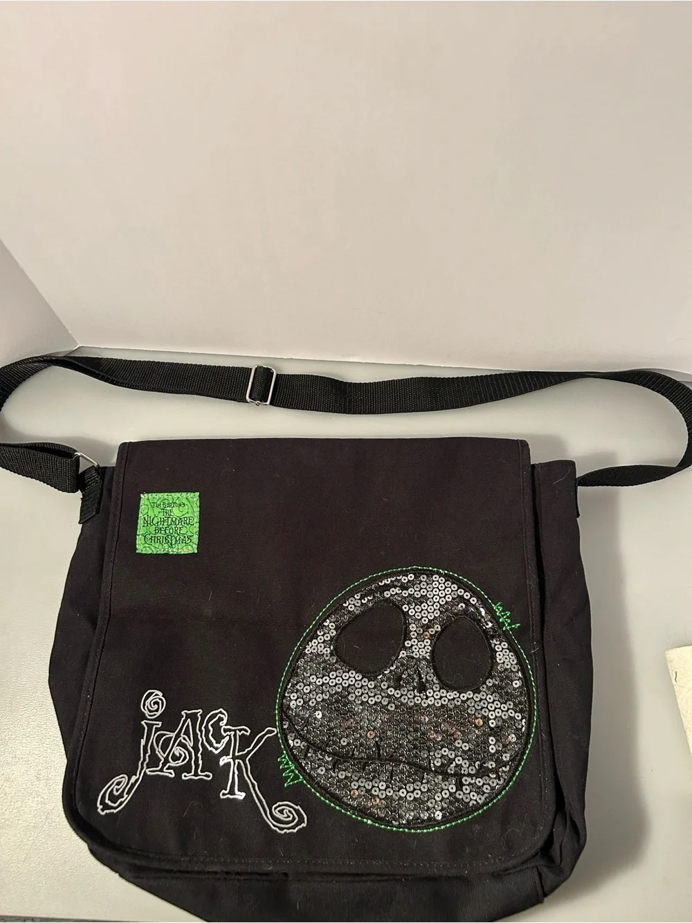 Nightmare before Christmas Jack skellington sequins crossbody bag